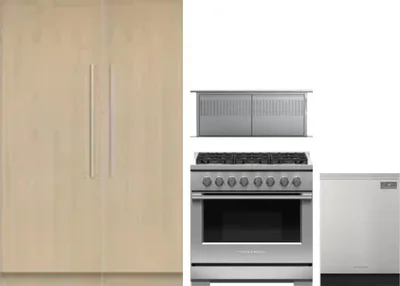 5 Piece Package Includes Refrigerator, Freezer, Range, Hood And Dishwasher